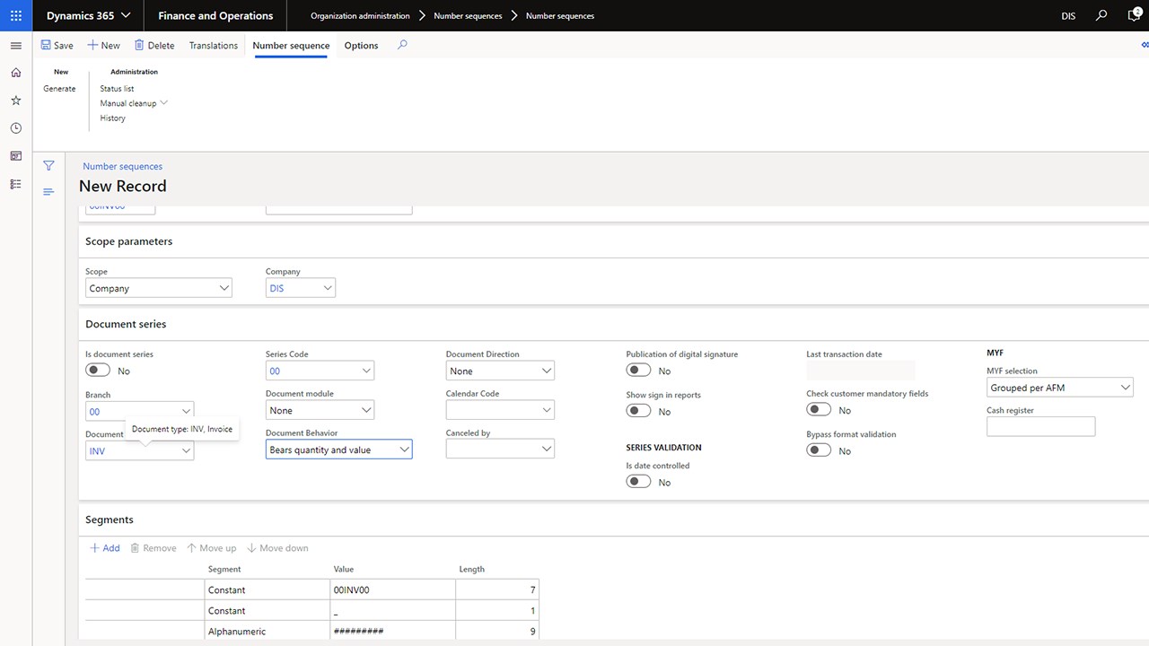 Snapshot 2 of Greek Localization for D365 Commerce-Finance-SCM