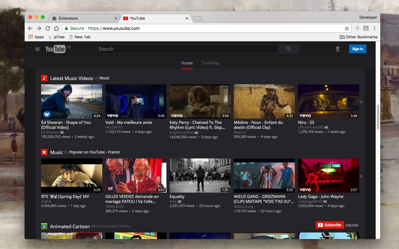 YouTube Dark Theme