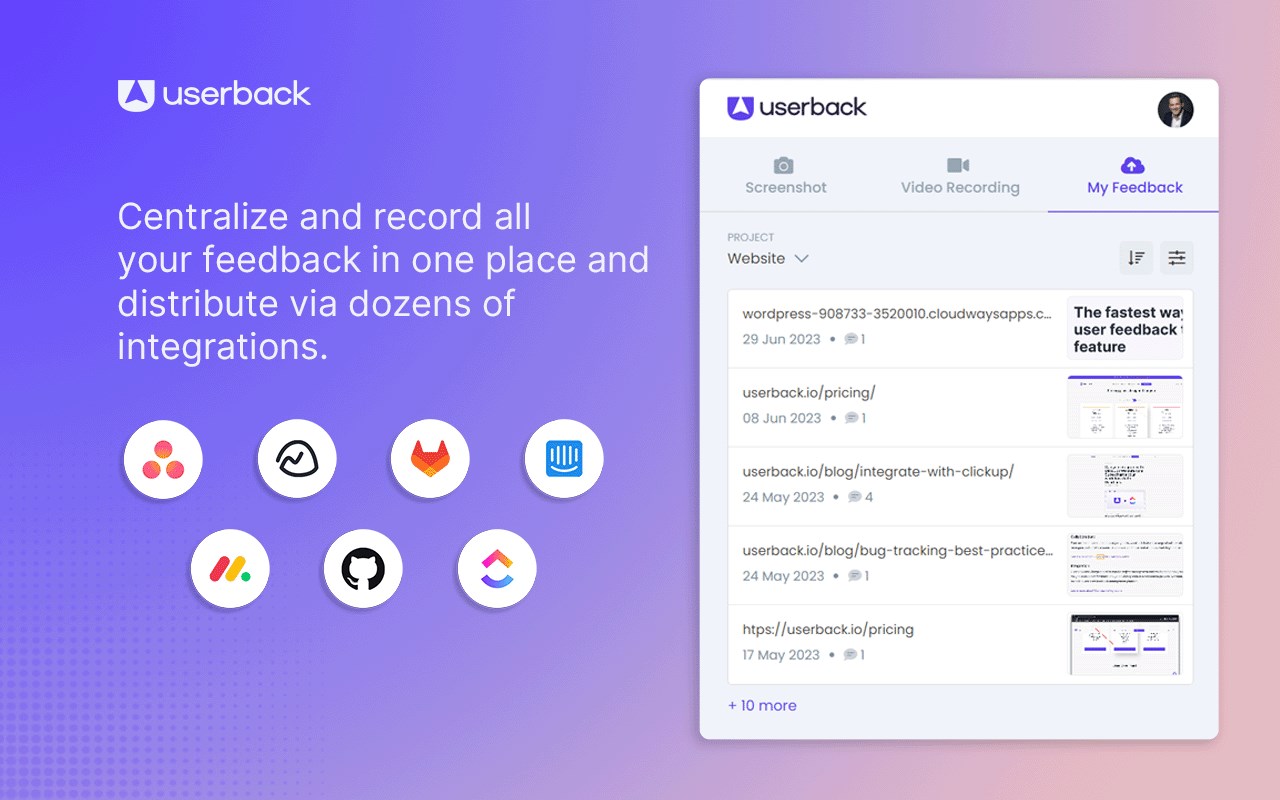 Userback: Visual Feedback & Bug Reporting