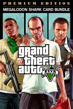 Cover poster for Grand Theft Auto V: Premium Edition & Megalodon Shark Card Bundle