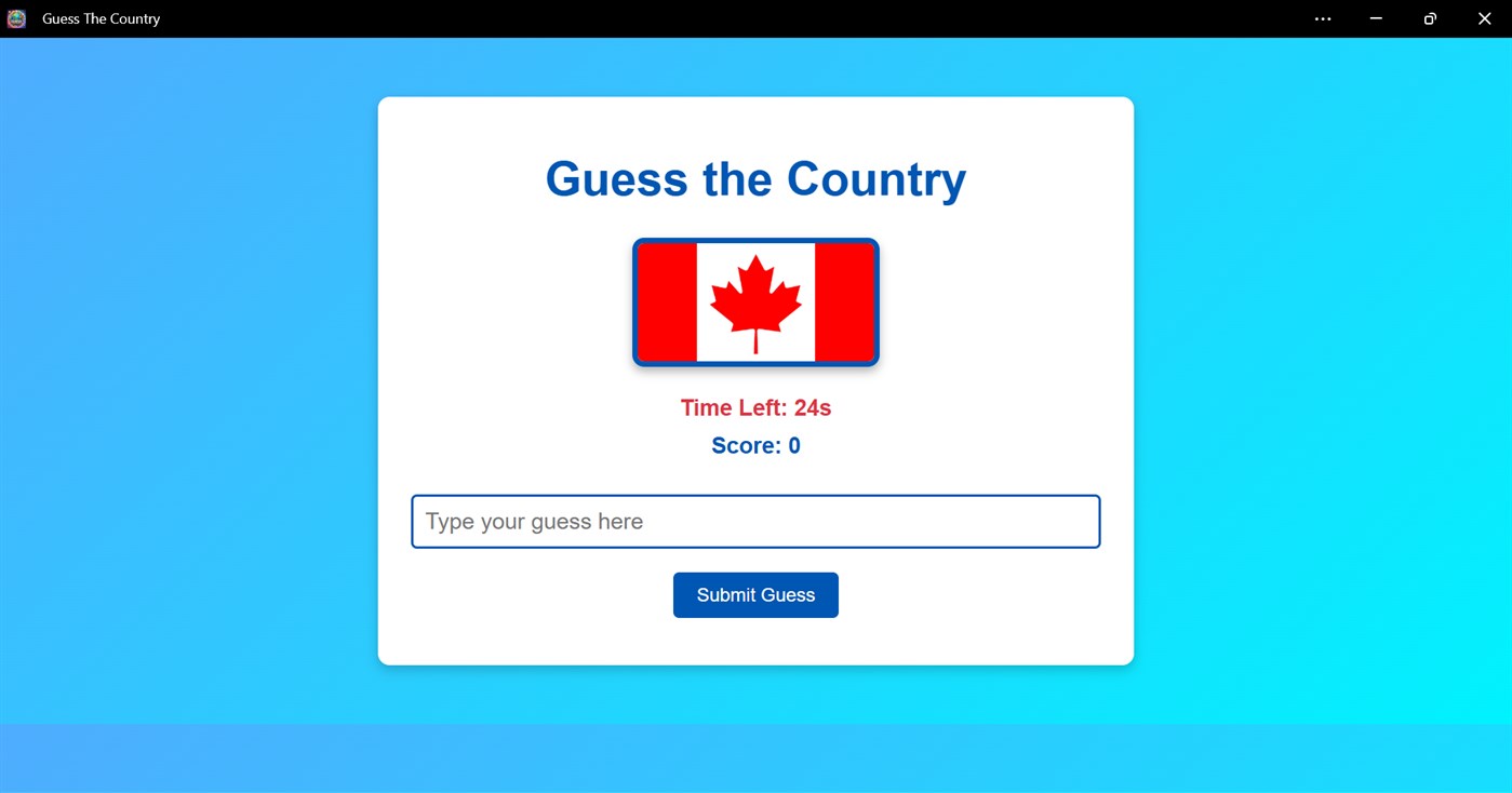 #2. Guess The Country (Windows) By: pubteamsix
