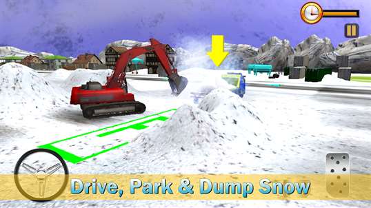 Snow Rescue Excavator 3D - Crane Driving Simulator screenshot 4