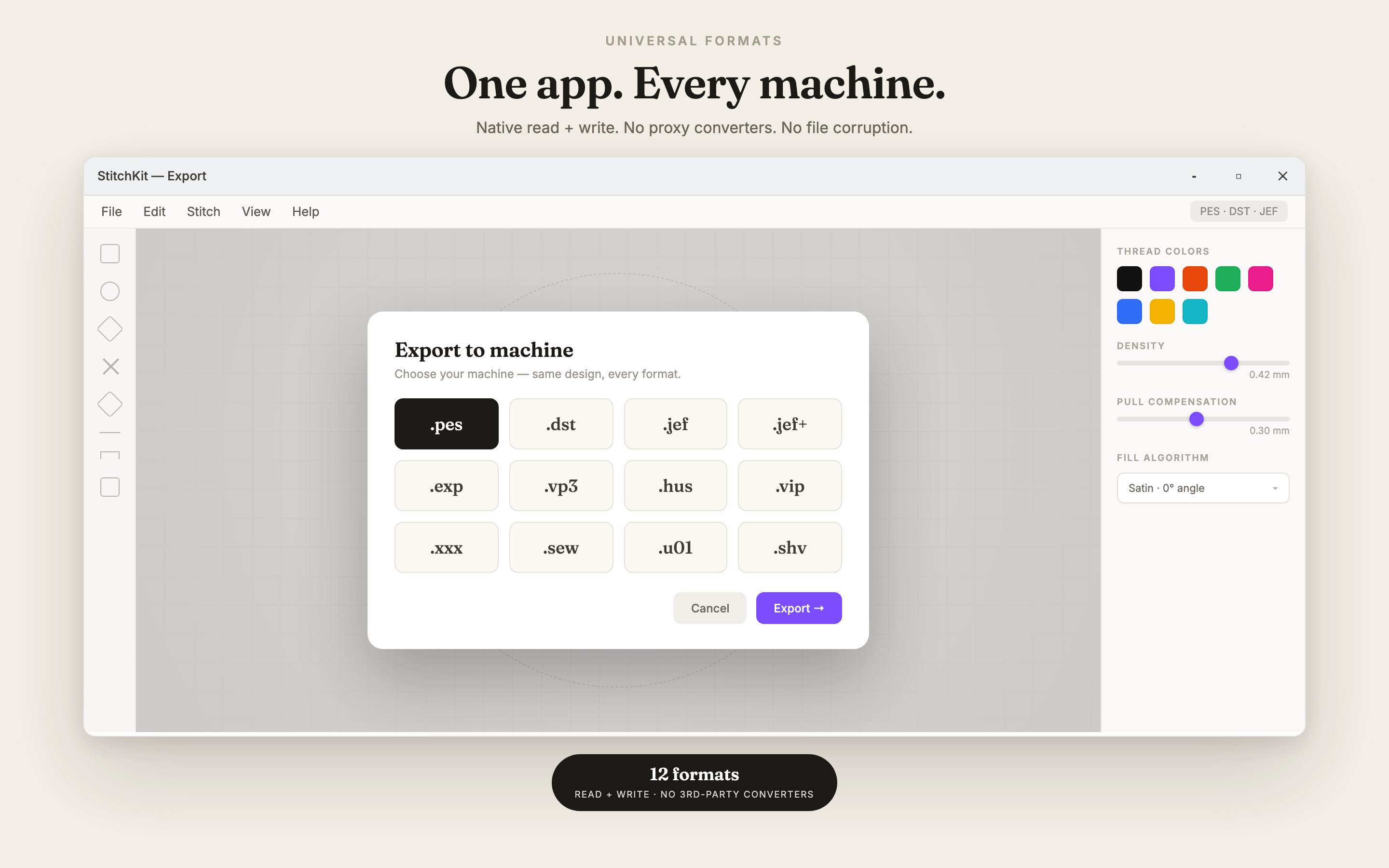 StitchKit Embroidery Studio screenshot