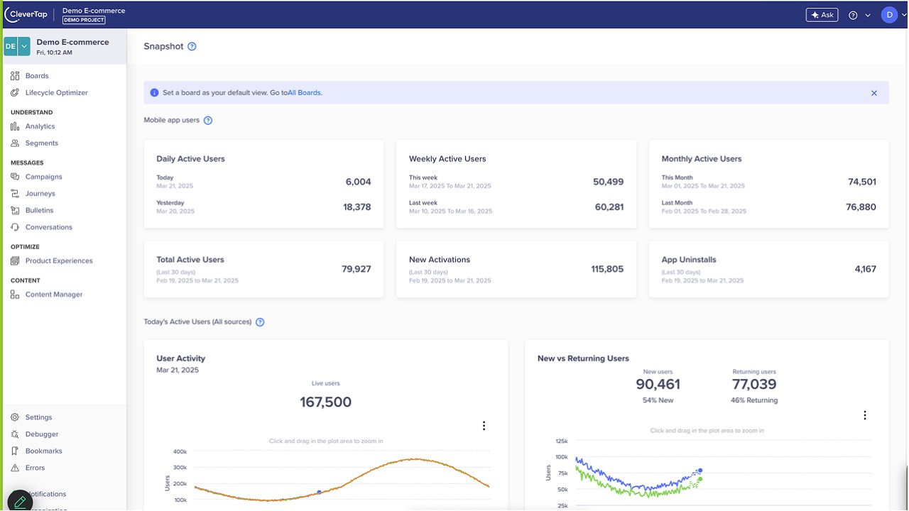 Snapshot 5 of CleverTap for Microsoft Dynamics 365 Customer Insights