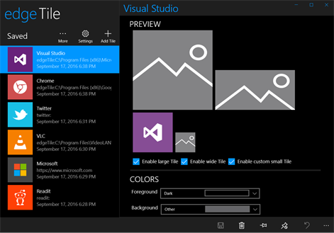 Capture d’écran : Tiles Menu with Detail 1