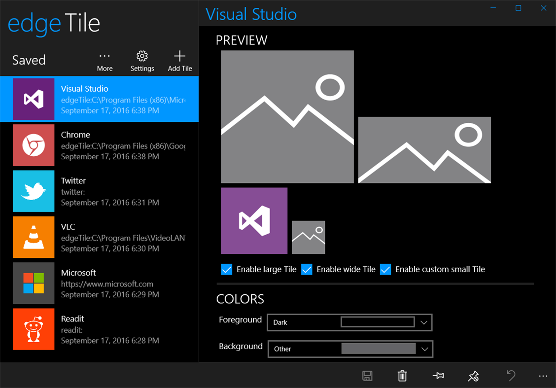 #3. edgeTile (Windows) Podle: Francesco Bonacci