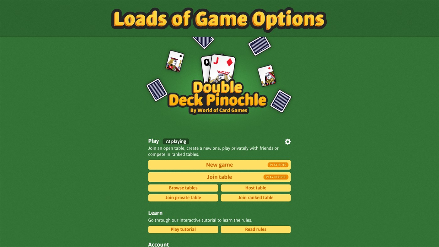 Double Deck Pinochle ‣ (by Online Solitaire) - (Windows Games) — AppAgg
