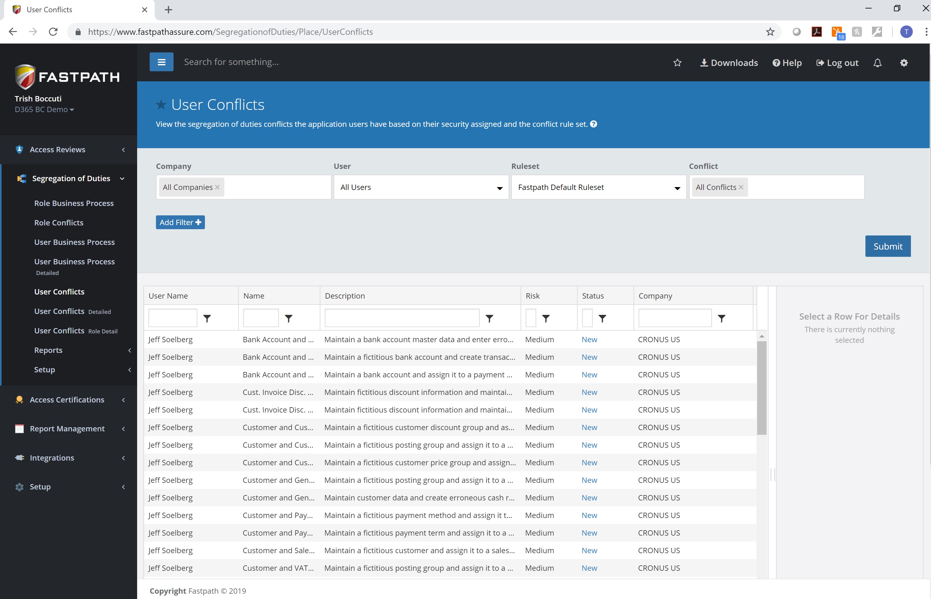 Snapshot 3 of Fastpath Assure