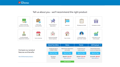 TurboTax Online Tax Return App Screenshot