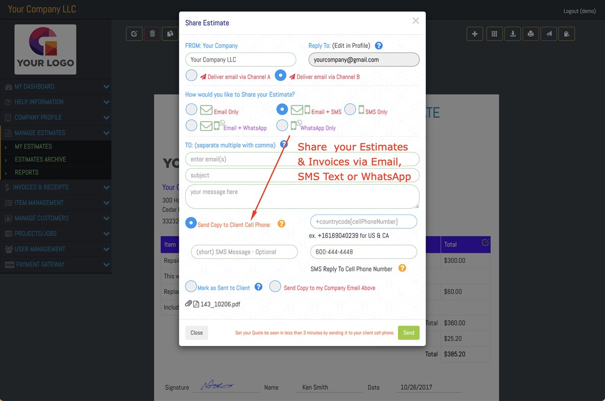 #5. Estimates & Invoice Maker (Windows) Podle: IW Technologies LLC