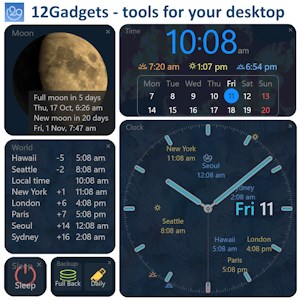 12Gadgets - tools for your desktop