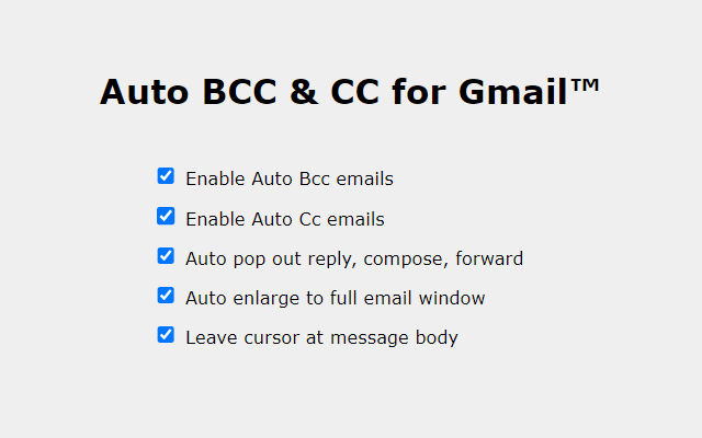 Auto BCC for Gmail™
