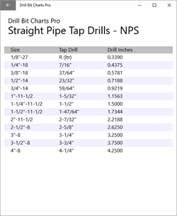 Drill Bit Charts Pro screenshot 6