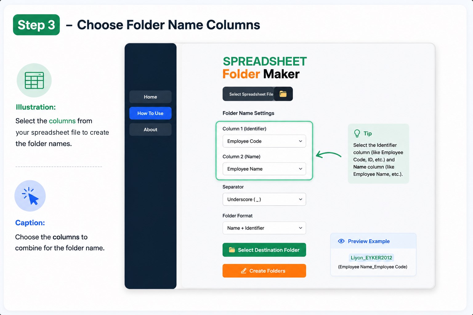 Spreadsheet Folder Maker screenshot