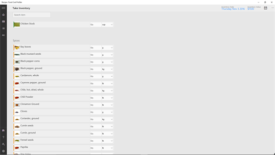 Recipe Food Cost Profiler For Windows 10 PC Free Download Best 