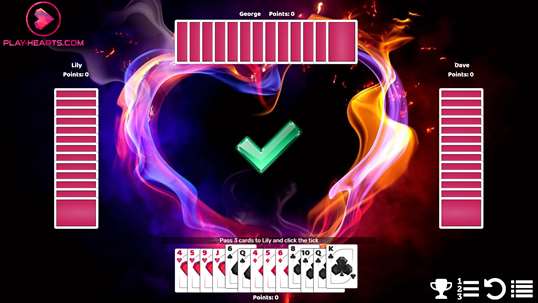 HEARTS CARD GAME FREE HD screenshot 2