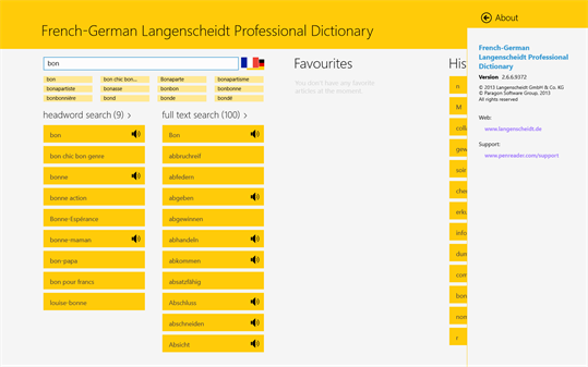 French-German Langenscheidt Professional Dictionary screenshot 8