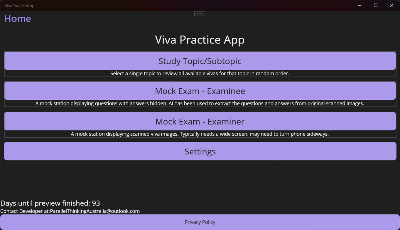 #1. ViPA - Viva Practice App (Windows) Ved: Parallel Thinking