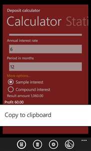 Deposit calculator mini screenshot 3