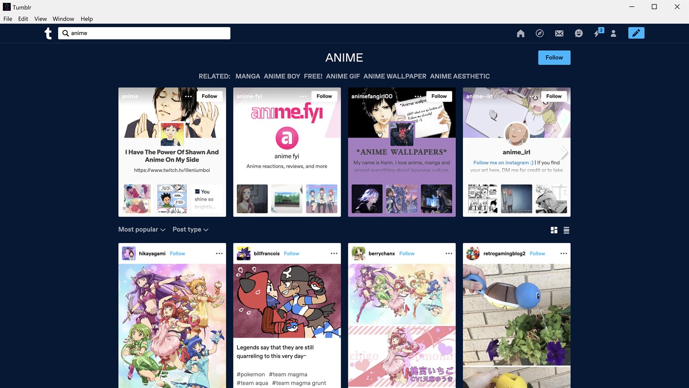 #4. Tumblr (Windows) Podle: Automattic, Inc.