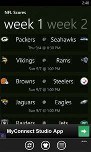 NFL Scores & Alerts screenshot 1