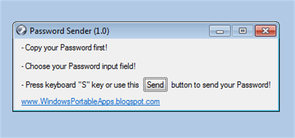Password Sender (Windows) Ved: 25/8
