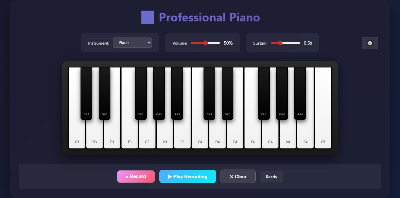 Piano Virtuel Pro screenshot