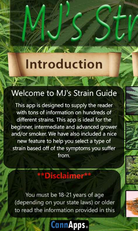 MJ's Strain Guide Free Screenshots 1