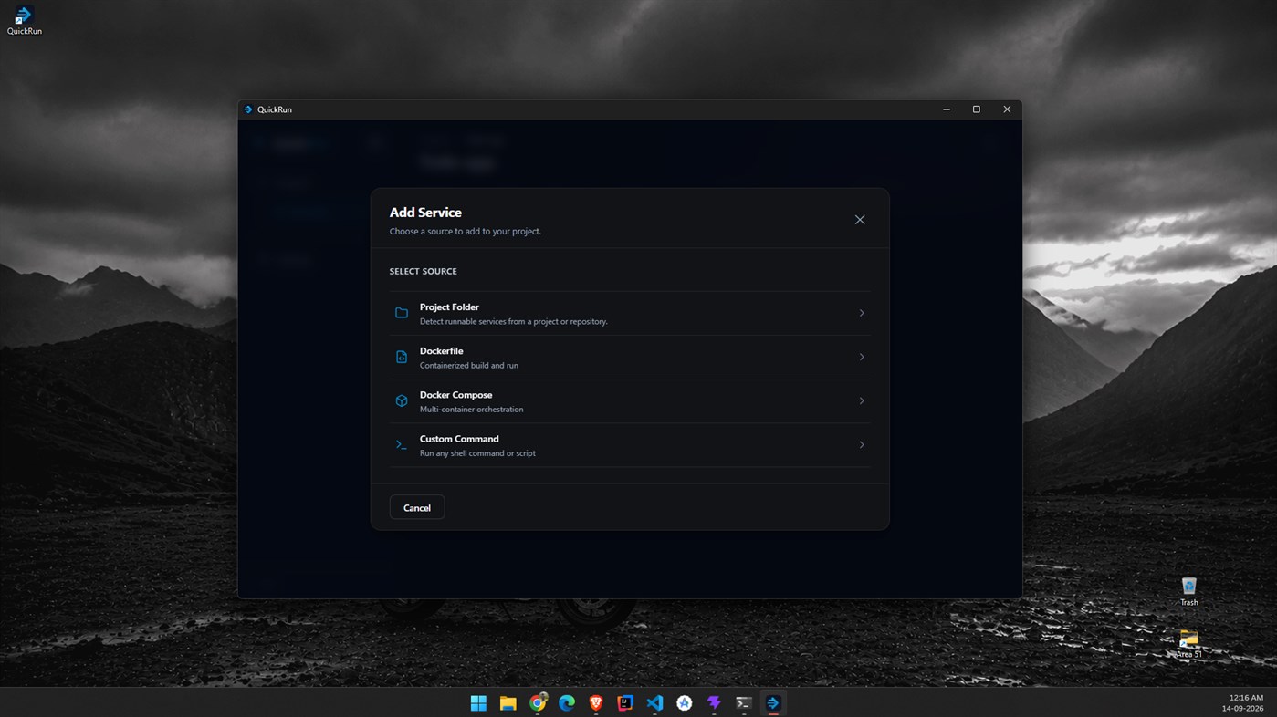 #2. QuickRun (Windows) Ved: Sarath Sivakumar