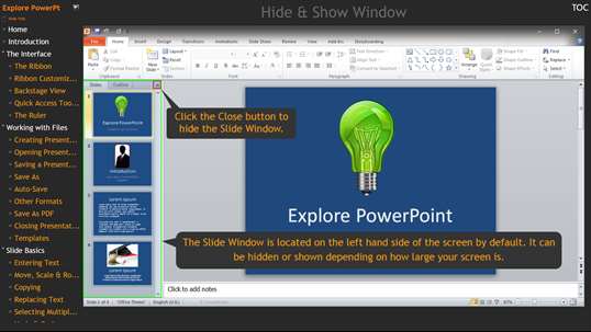 Explore PowerPoint screenshot 1