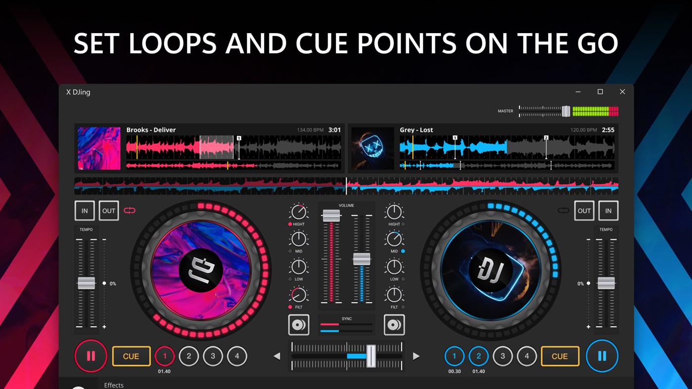 #3. X Djing: Virtual DJ mix studio (Windows) 由: Music Breath LLC