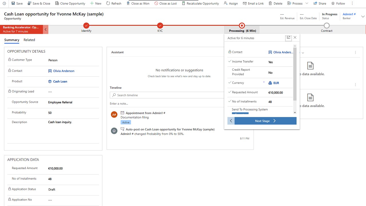 Snapshot 3 of BE-terna Banking CRM