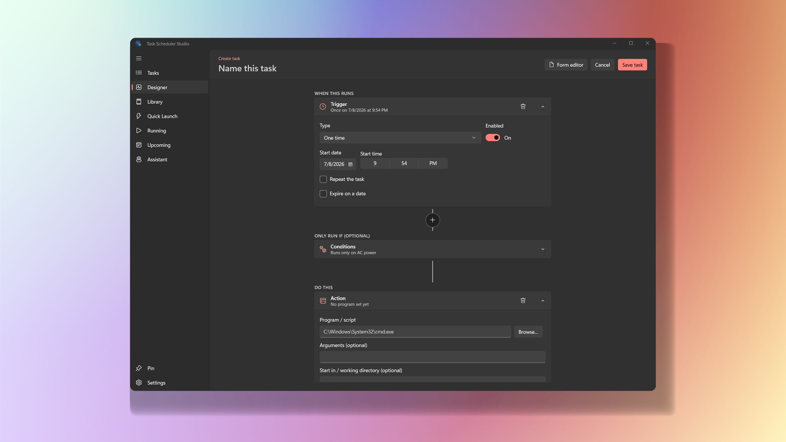 Task Scheduler Studio screenshot