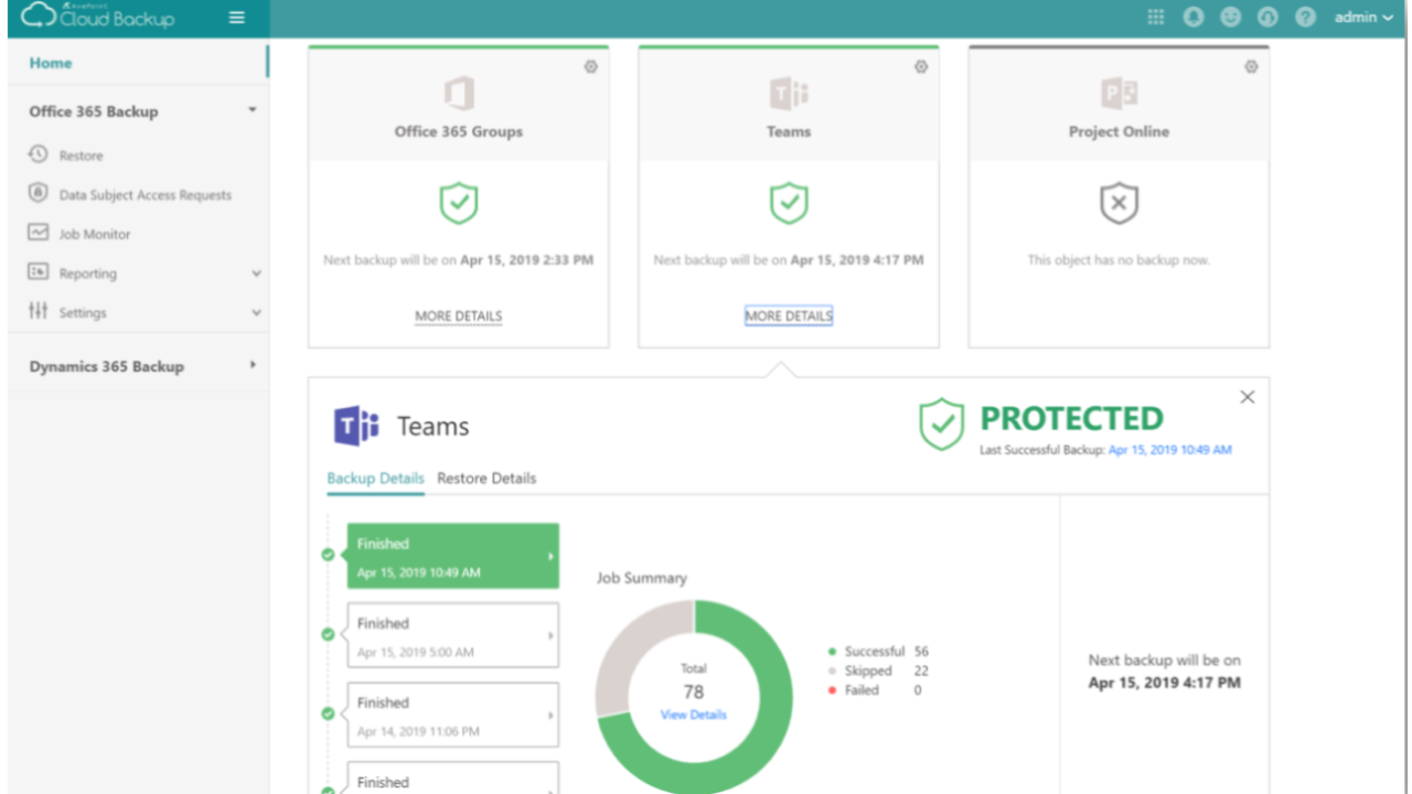 Snapshot 3 of Cloud Backup for Microsoft 365