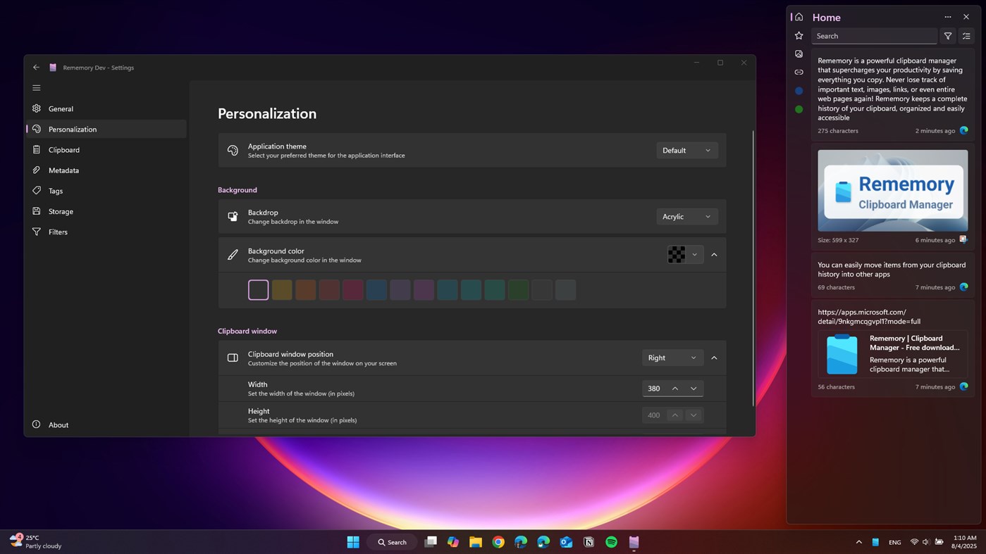 #2. Rememory | Clipboard Manager (Windows) بواسطة: Pavlo Huk