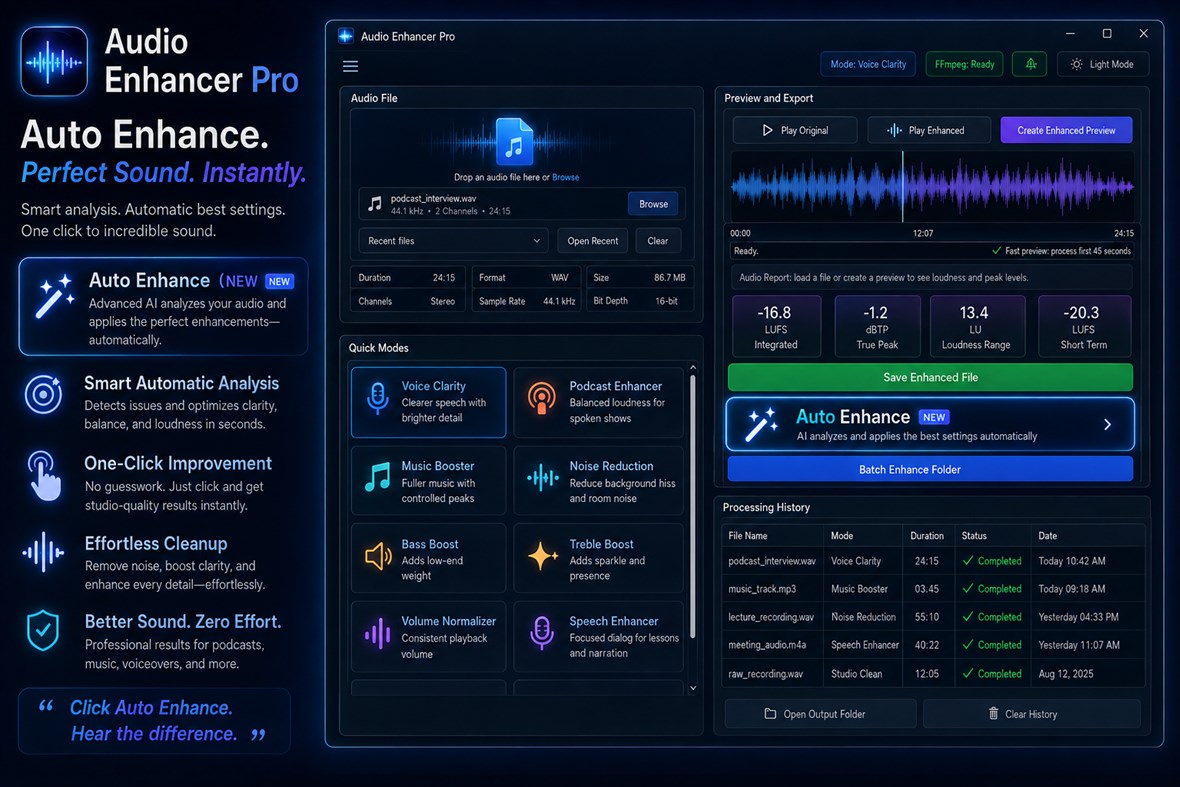 #6. Audio Enhancer Pro (Windows) De: Aria Vision