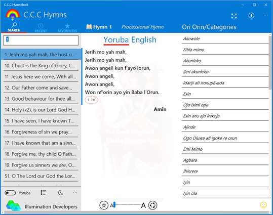 C.C.C Hymn Book with Bible References screenshot 2