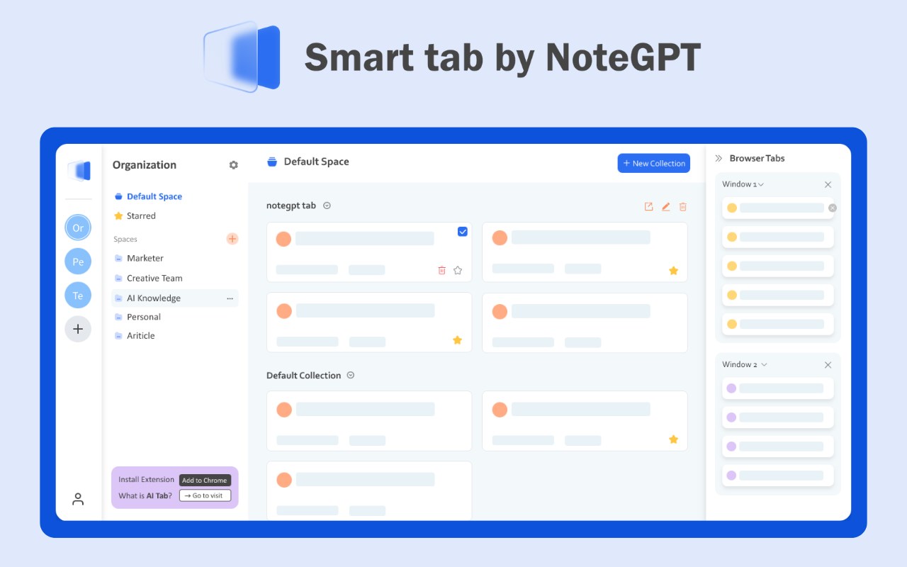 Tab Manager - Smart Tab By NoteGPT AI