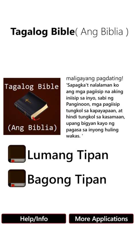 Tagalog Bible ( Ang Biblia ) Screenshots 1