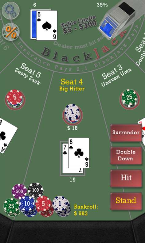Advanced 21 Blackjack AdFree Screenshots 1