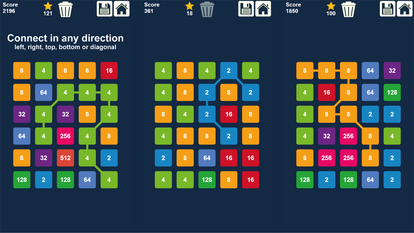 #1. 2048 Connect n Merge Numbers: Match 3 Block Puzzle (Windows) De: Amr Hassan