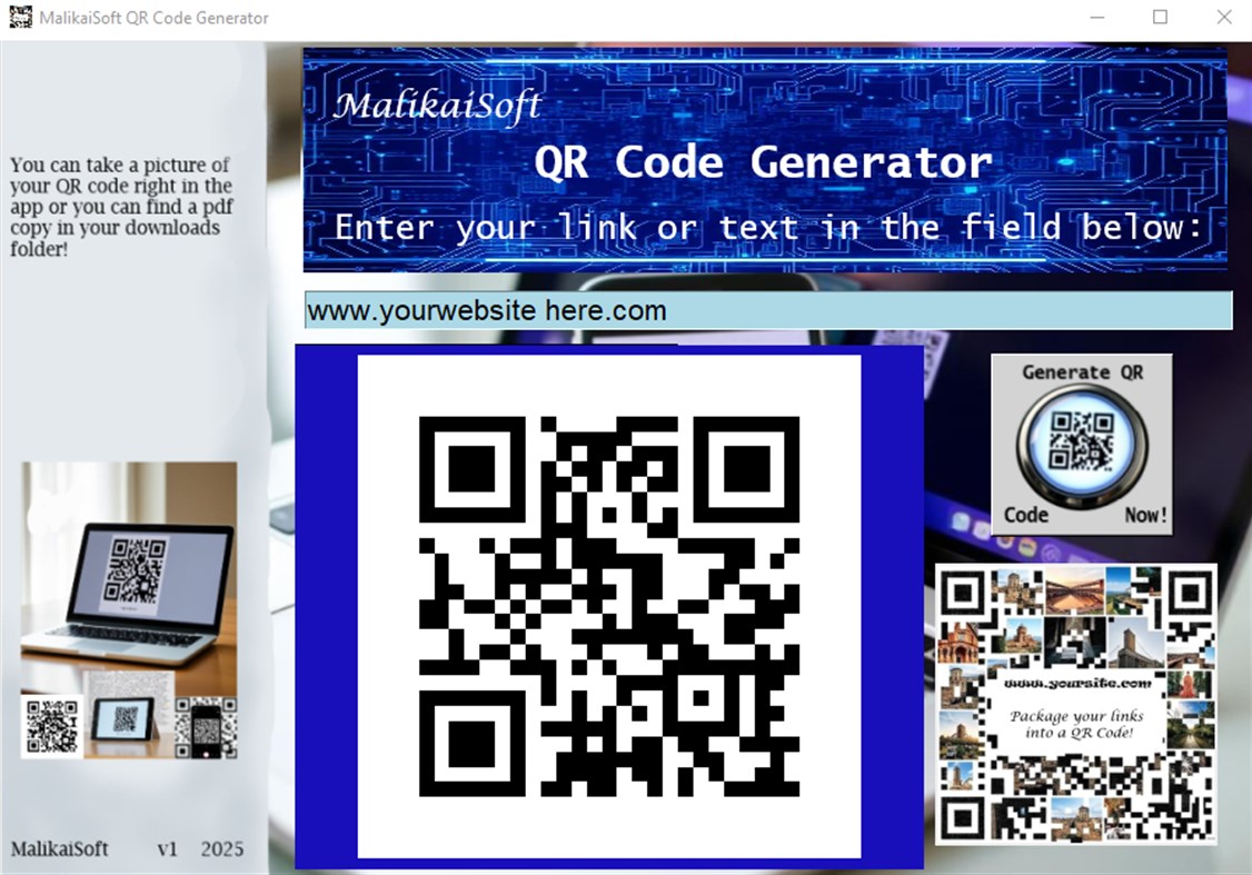 #2. MalikaiSoft QR Generator Pro (Windows) Bởi: MalikaiSoft