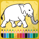 Coloring book for kids animals