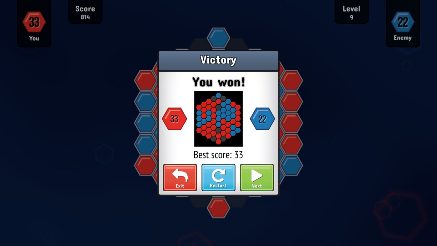 #8. Hexxagon - Board Game (Windows) 由: eSolutions Nordic AB