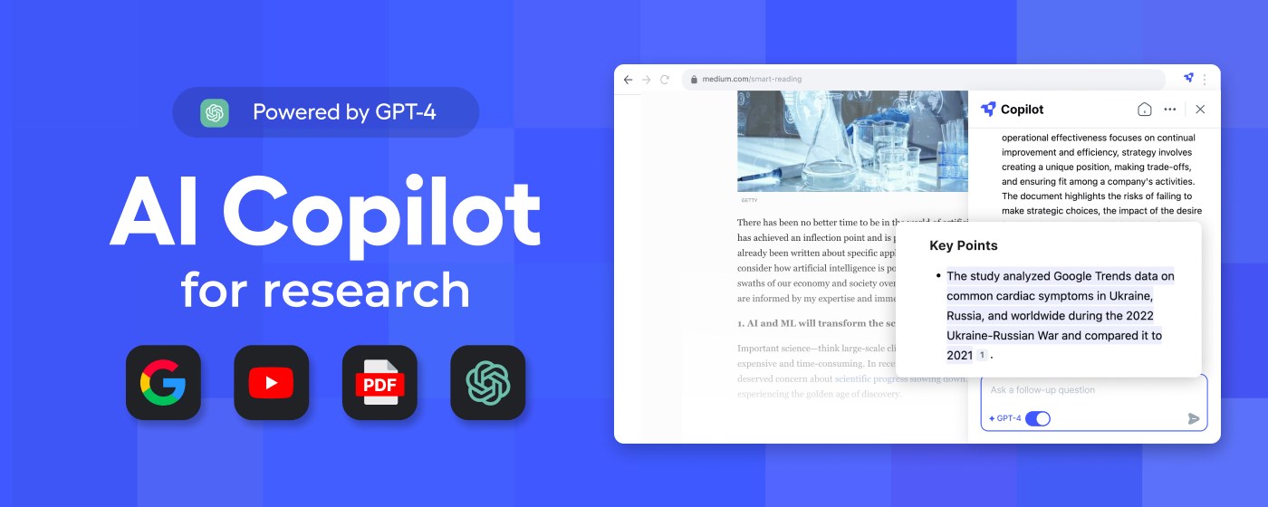 Liner: ChatGPT AI Copilot for Web&YouTube&PDF marquee promo image