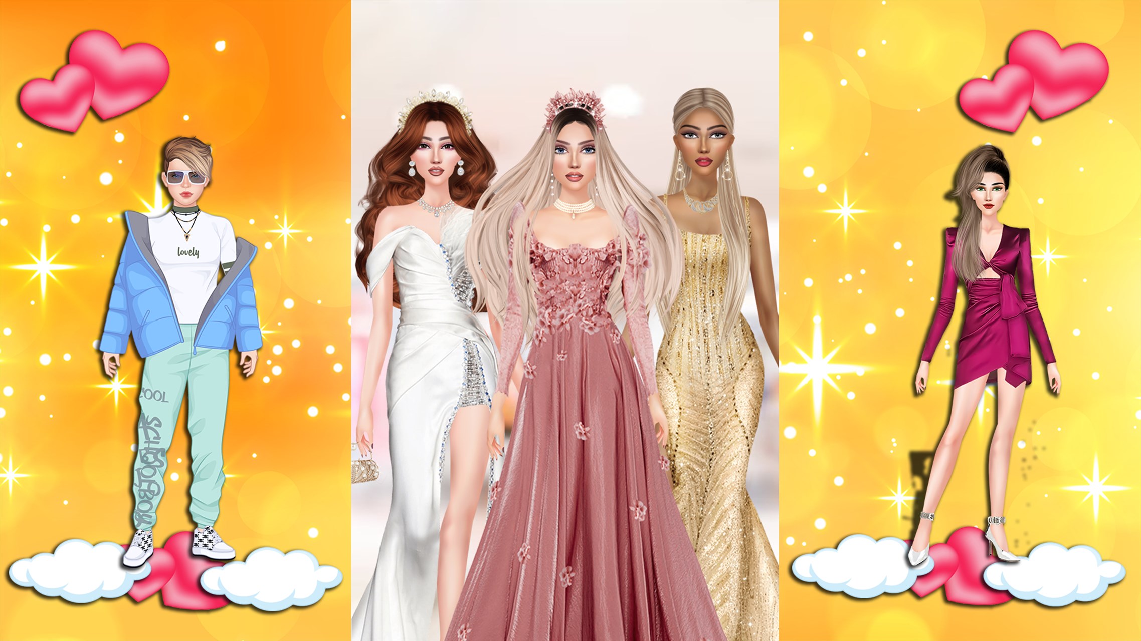 fashion dress up game 3-in-1 Dress Up Game Set: Princess Fashion Show