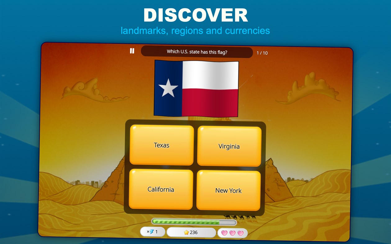 #4. World Geography Trivia Quiz (Windows) By: Supergonk Ltd.