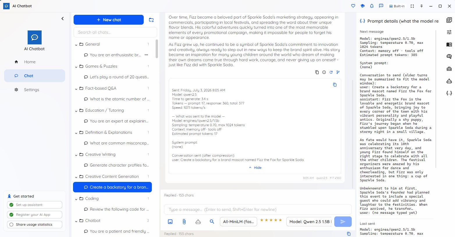 Local AI Chatbot screenshot
