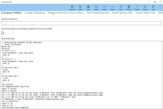 Script Generator screenshot 1