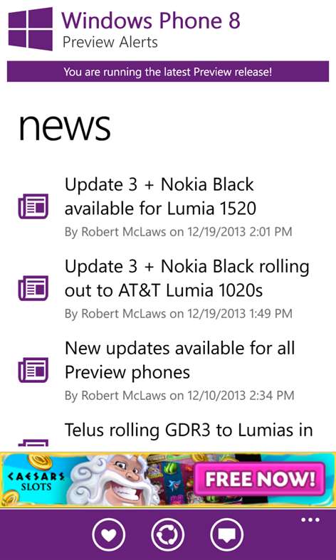 WP8 Preview Alerts Screenshots 1